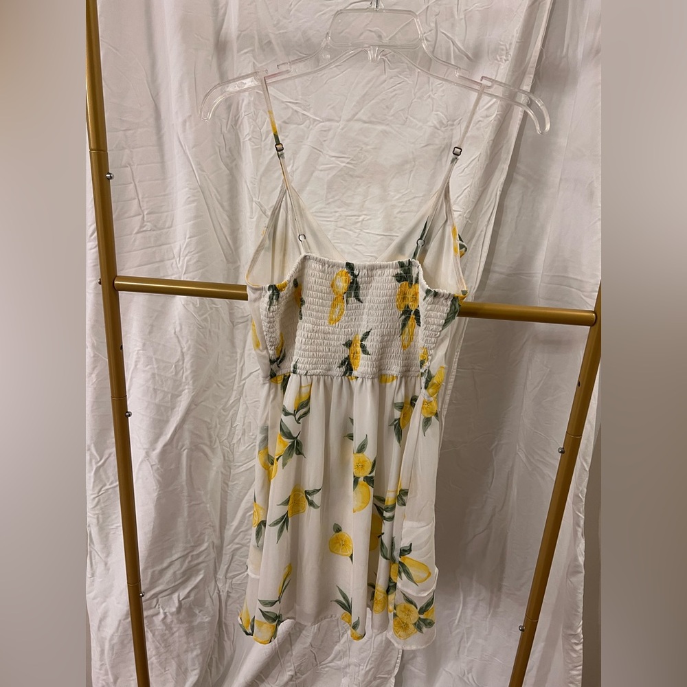 White Ruffled Lemon Sundress - Picture 4 of 6